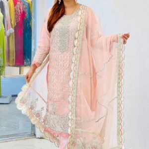 Shree Catalogue Organza Santoon sequin work K-1979