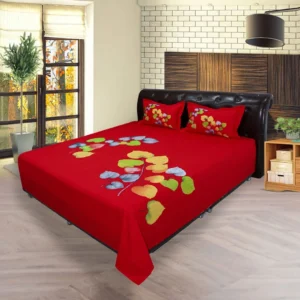 Red Leaf Bed Sheet