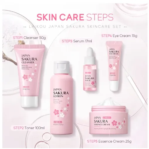 3332a1f797e88ecb2196eccc11fc58b9.png_2200x2200q80.png_-1.webp Laikou Japan Sakura Skincare Set – 5 Pcs - Image 2