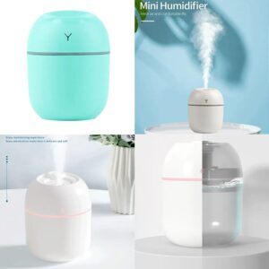 Swap International Mini Air Humidifier USB Charging Mist Spray Moisturizing Diffuser White Pink Blue