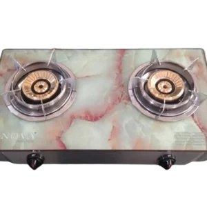 NOVA Double Burner Glass Top Gas Stove NV-877-DG. NV
