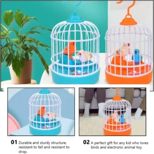 Singing and Chirping Bird Toys in Cage Realistic Sound